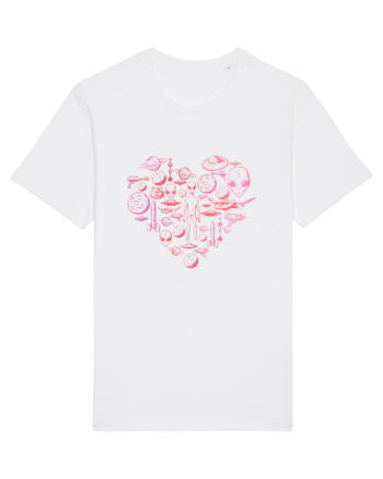 Aliens Ufo Enthusiast Lovers Heart White