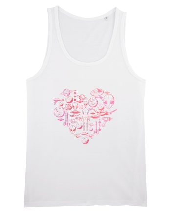 Aliens Ufo Enthusiast Lovers Heart White