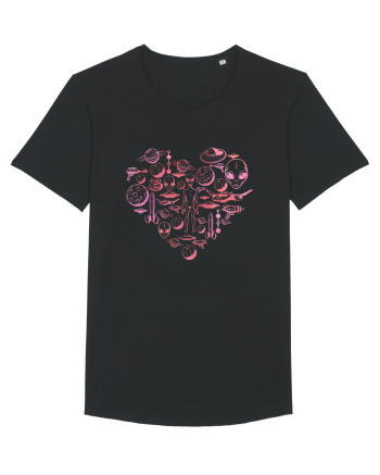 Aliens Ufo Enthusiast Lovers Heart Black