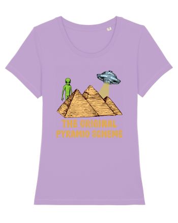 Astronaut Alien Ufo Egyptian Pyramid Lavender Dawn