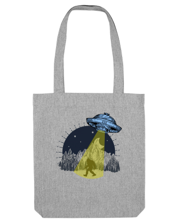 Bigfoot Ufo Moonmountain Alien Vintage Heather Grey