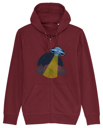 Bigfoot Ufo Moonmountain Alien Vintage Burgundy