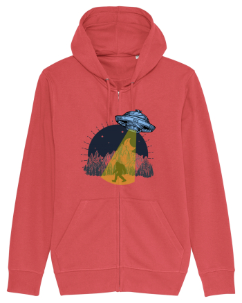 Bigfoot Ufo Moonmountain Alien Vintage Carmine Red