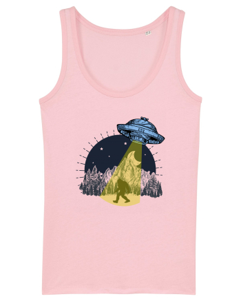 Bigfoot Ufo Moonmountain Alien Vintage Cotton Pink