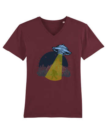 Bigfoot Ufo Moonmountain Alien Vintage Burgundy
