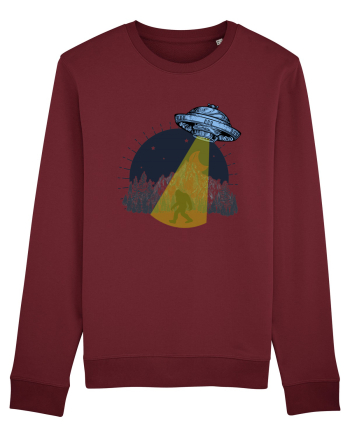 Bigfoot Ufo Moonmountain Alien Vintage Burgundy