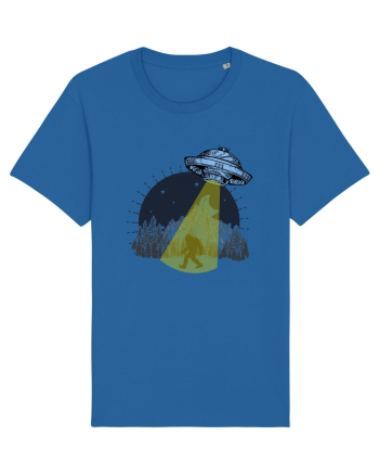 Bigfoot Ufo Moonmountain Alien Vintage Royal Blue