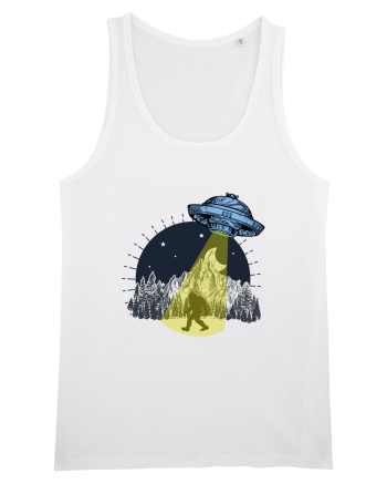 Bigfoot Ufo Moonmountain Alien Vintage White