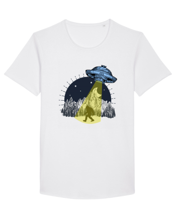 Bigfoot Ufo Moonmountain Alien Vintage White