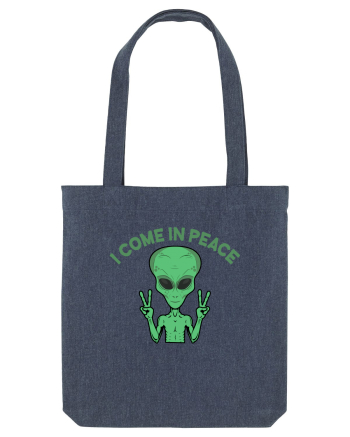 Cute Alien I Come In Peace Space Midnight Blue