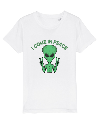 Cute Alien I Come In Peace Space White