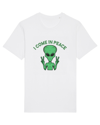 Cute Alien I Come In Peace Space White