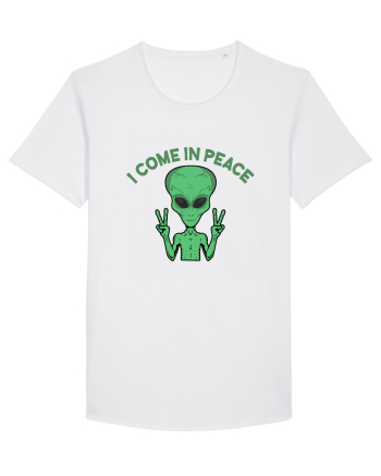 Cute Alien I Come In Peace Space White