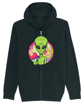 Edm Trippy Mushroom Alien Black