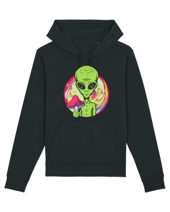 Edm Trippy Mushroom Alien Black