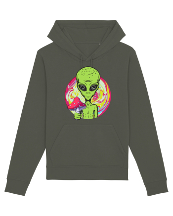 Edm Trippy Mushroom Alien Khaki