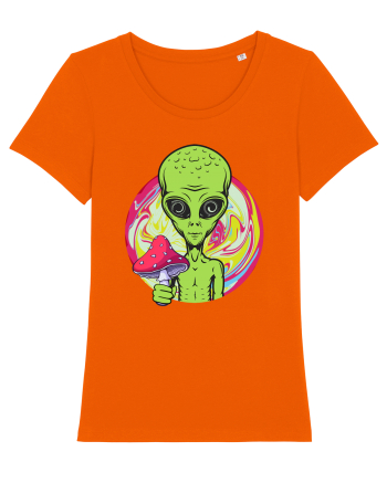 Edm Trippy Mushroom Alien Bright Orange