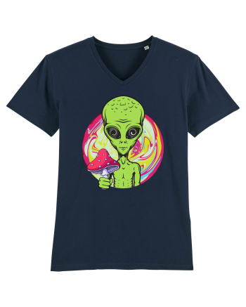 Edm Trippy Mushroom Alien French Navy