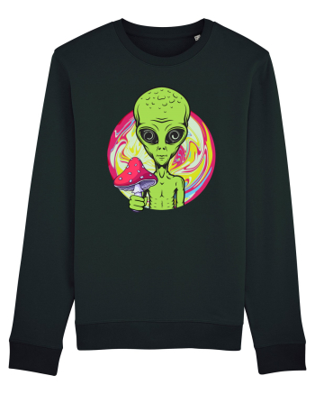 Edm Trippy Mushroom Alien Black