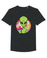 Edm Trippy Mushroom Alien Tricou mânecă scurtă guler larg Bărbat Skater