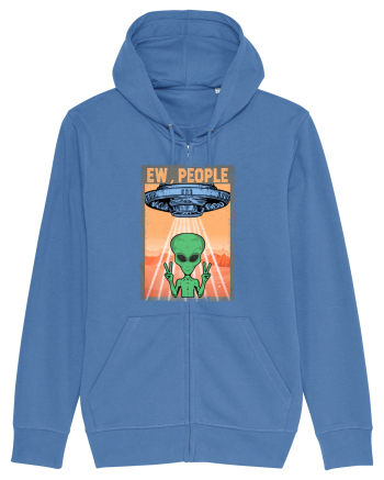 Ew People Alien Funny Ufo Vintage Bright Blue