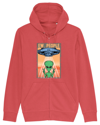 Ew People Alien Funny Ufo Vintage Carmine Red