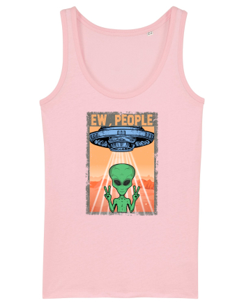 Ew People Alien Funny Ufo Vintage Cotton Pink