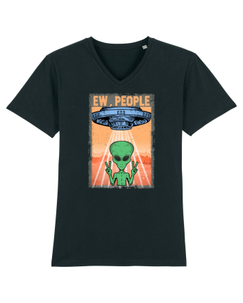 Ew People Alien Funny Ufo Vintage Black