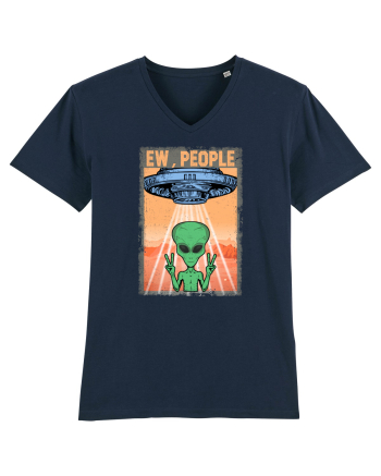 Ew People Alien Funny Ufo Vintage French Navy