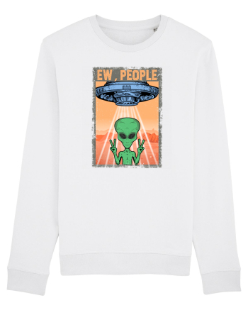 Ew People Alien Funny Ufo Vintage White
