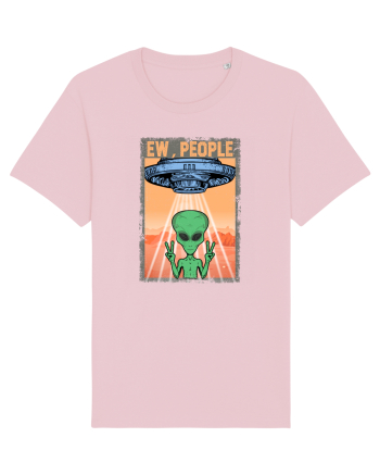 Ew People Alien Funny Ufo Vintage Cotton Pink