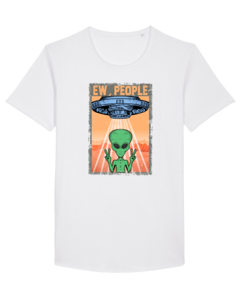 Ew People Alien Funny Ufo Vintage White