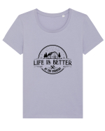 At the country Tricou mânecă scurtă guler larg fitted Damă Expresser