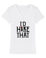 I'd Hike That Tricou mânecă scurtă guler V Damă Evoker