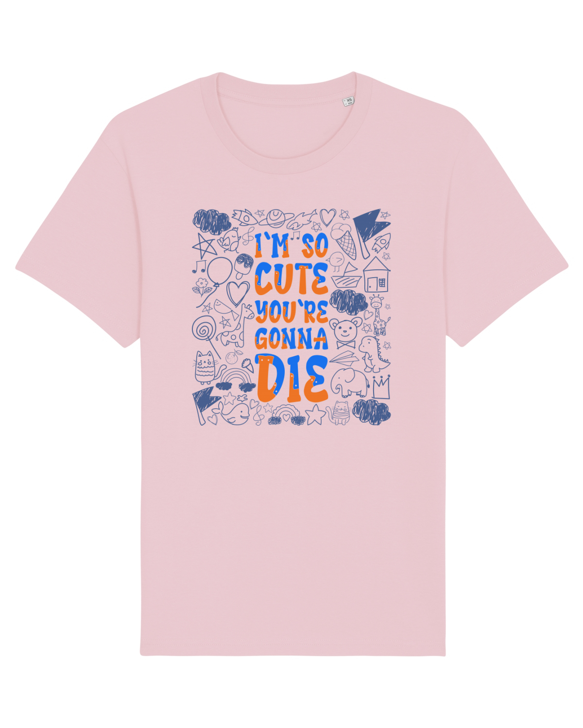 Tricou mânecă scurtă Unisex Rocker Cotton Pink