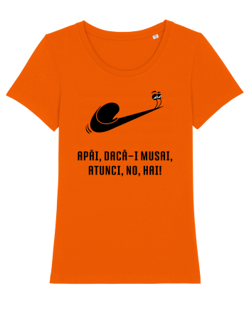 Just do it slowly - negru Bright Orange