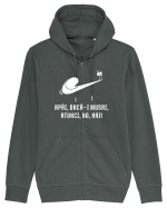 Just do it slowly - alb Hanorac cu fermoar Unisex Connector