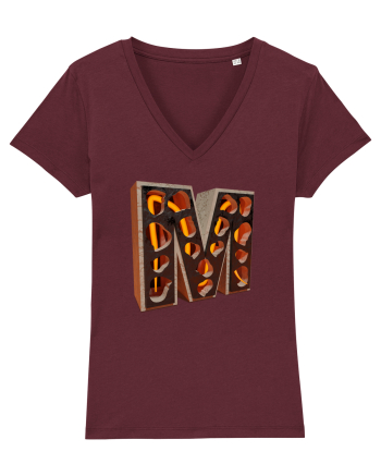 Litera M - 3D Burgundy