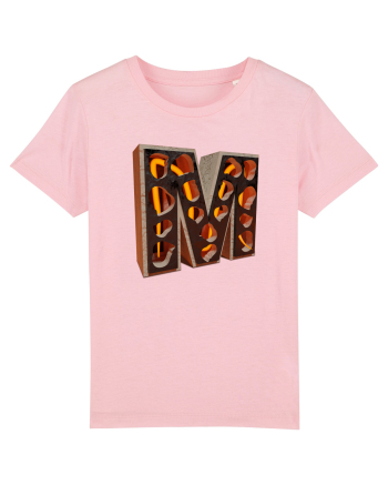 Litera M - 3D Cotton Pink