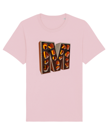 Litera M - 3D Cotton Pink