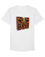 Litera M - 3D Tricou mânecă scurtă guler larg Bărbat Skater