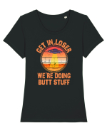 Get In Loser We'Re Doing Butt Stuff Ufo Tricou mânecă scurtă guler larg fitted Damă Expresser