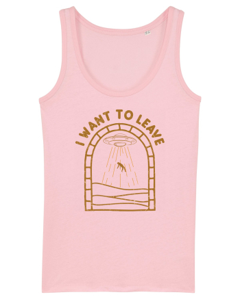 I Want To Leave Alien Lover Ufo's Day Cotton Pink