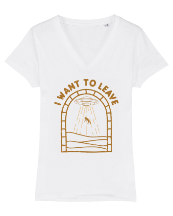I Want To Leave Alien Lover Ufo's Day White