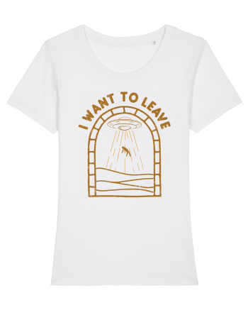 I Want To Leave Alien Lover Ufo's Day White