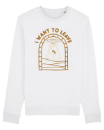 I Want To Leave Alien Lover Ufo's Day Bluză mânecă lungă Unisex Rise