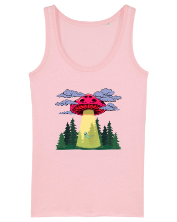 Mushroom Alien Psychedelic Space Ufo Cotton Pink