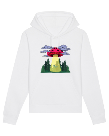 Mushroom Alien Psychedelic Space Ufo White