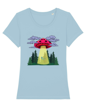 Mushroom Alien Psychedelic Space Ufo Sky Blue