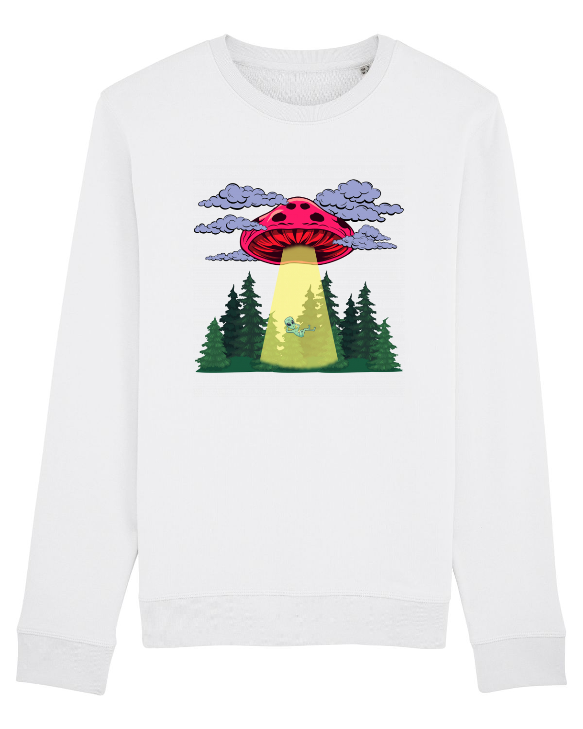 Bluză mânecă lungă Unisex Rise White